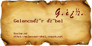 Gelencsér Ábel névjegykártya